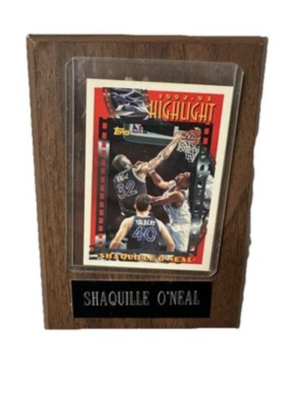 Shaquille O'Neal 1992-93 Orlando Magic Highlight Plaque Basketball Vintage